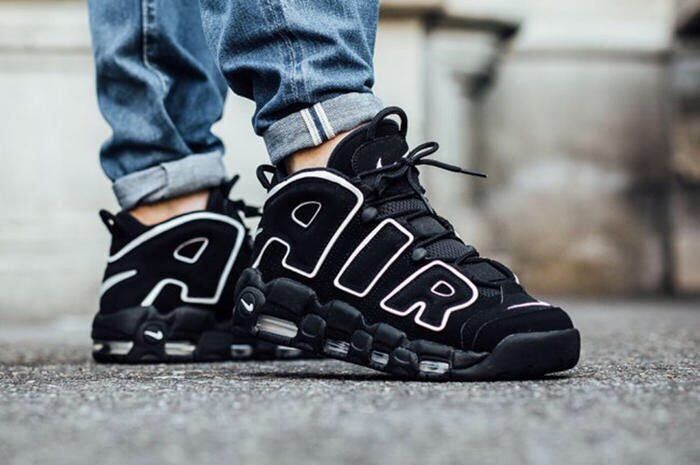 ナイキ エア モア アップテンポ Gs ブラック ホワイト 415082 002 Nike Air More Uptempo Gs Black White スニーカープレイス